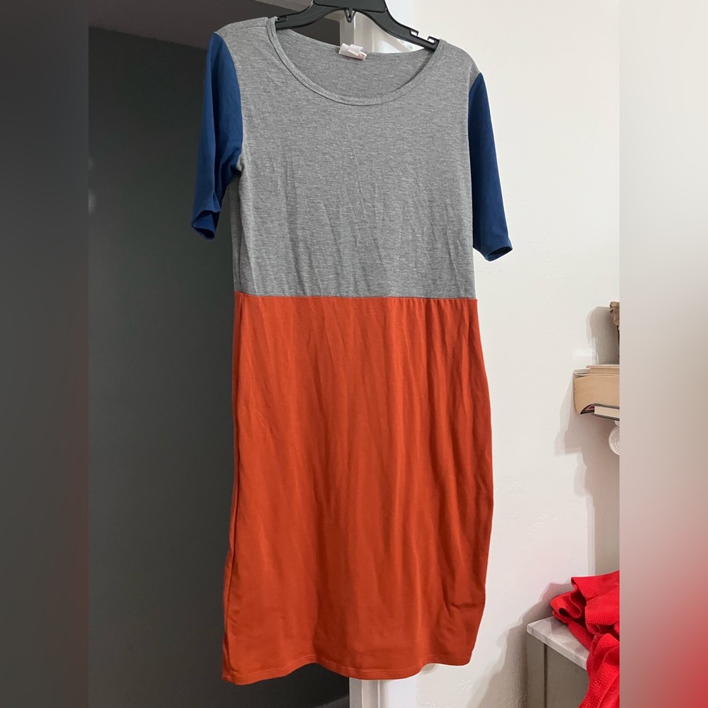 Colorblock midi dress